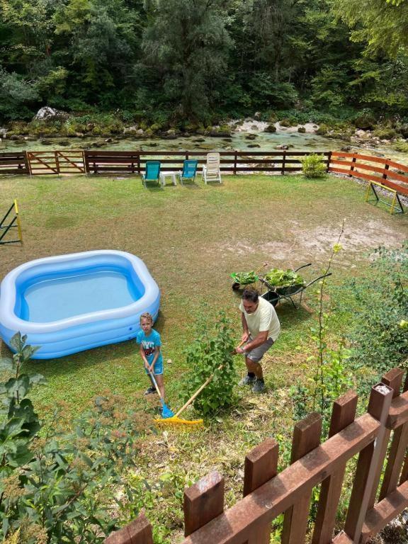 Apartmaji In Sobe Cuder Soča Kültér fotó