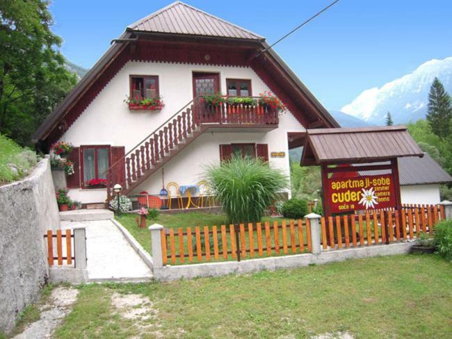 Apartmaji In Sobe Cuder Soča Kültér fotó